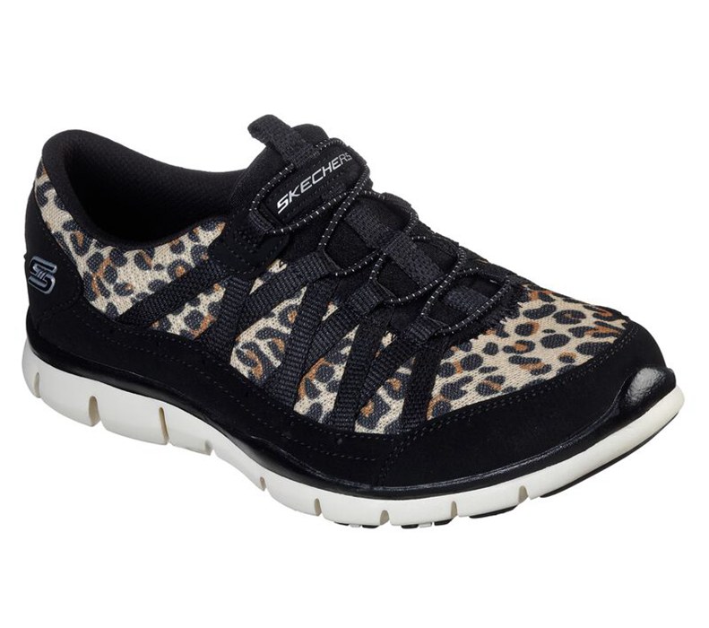 Skechers Gratis - Wild Vibes - Womens Slip On Shoes Leopard [AU-TZ7806]